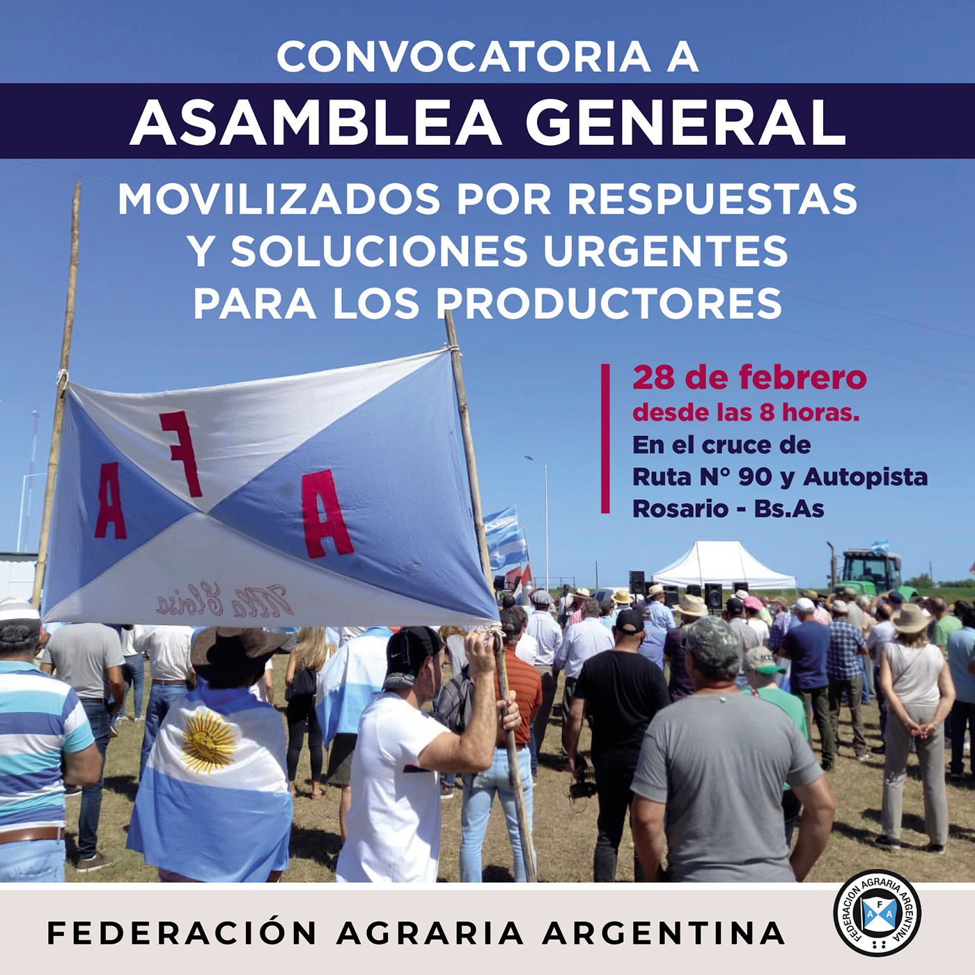 Federación Agraria se movilizará el 28F y realiza asamblea en Villa Constitución