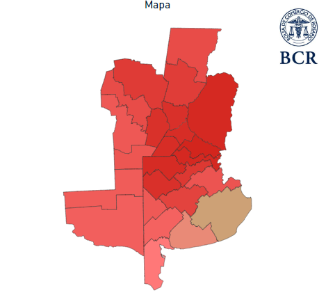 Mapa interactivo de sequía de la Bolsa de Rosario